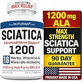 Sciatica Nerve Relief Supplement 1200 mg HP-99 Alpha Lipoic Acid - Maximum Strength ALA Sciatic Nerve Support for Lower Back Hip Buttock Legs &amp; Feet - Ultra Potent 18-in-1 Natural Vitamins - 180 Caps