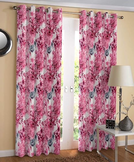 Buy Ultica Fab Heavy Long Crush Polyester Floral Print Eyelet