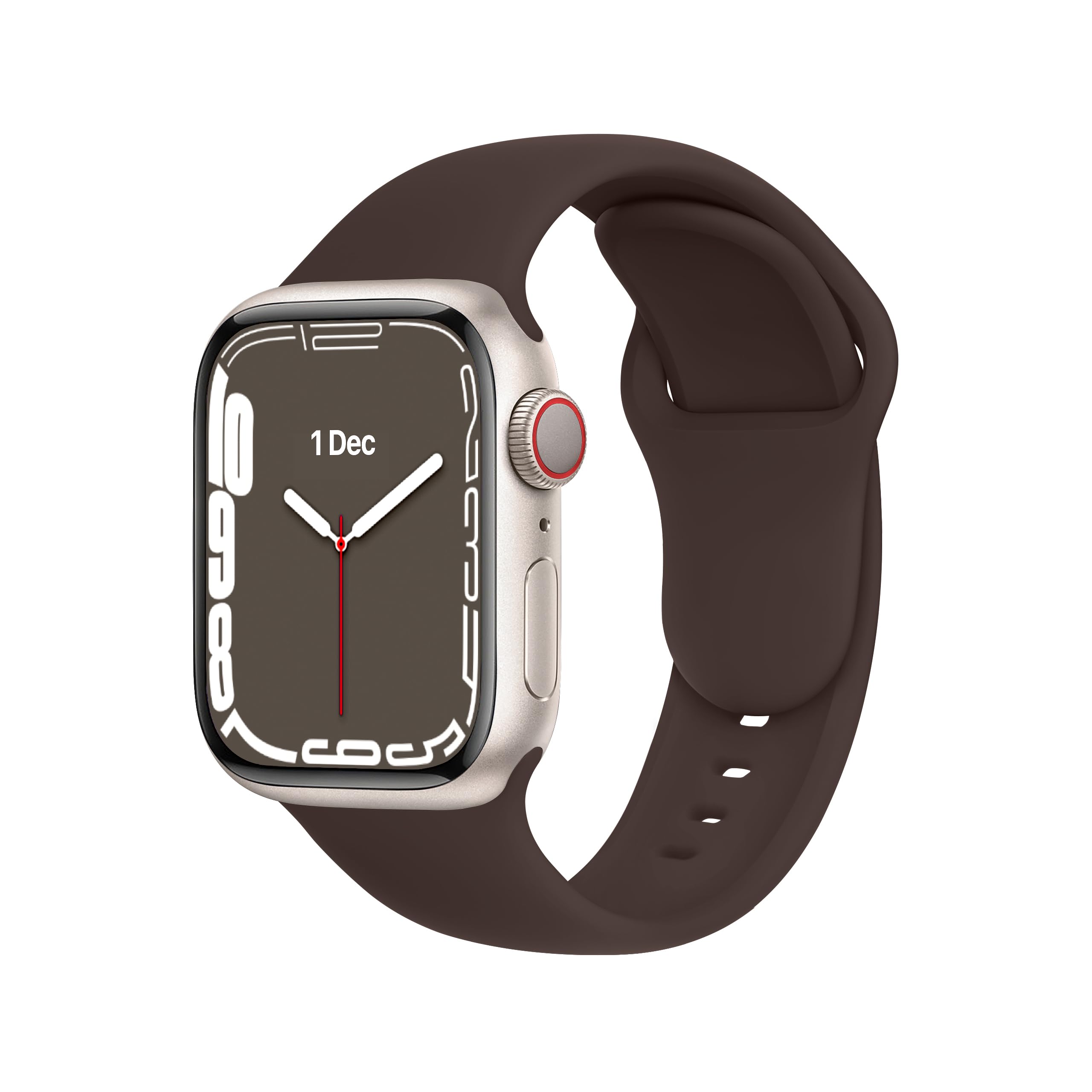 DONEGANI C1B Band for Apple Watch Bands Women Men Se Ultra 2 40mm 44mm 46mm 42mm 45mm 41mm 38mm 49mm Series 11 10 9 8 7 6 5 4 3 iWatch Sport Strap Silicone Coffee Brown