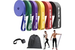 Fitense Resistance Bands Set - Pull Up Bands for Men Women, Exercise Bands Resistance with Door Anchor, Training Poster & Pouch for Body Stretching, Pull Up Assist