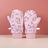 Toddler Mittens Waterproof Winter Gloves for Boys & Girls - Unicorn Themed Insulated Snow for Kids