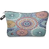 Livel lhood Mandala Makeup Bag Cute Small Organizer Zipper Pouch Boho Mandala Cosmetic Bag Birthday Present for Women Friends