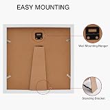 EGOFINE 10x10 White Photo Frame Set of 4 Solid Wood with Acrylic Glass view 7