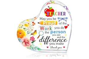 FLYAB Teacher Appreciation Gifts for Women 4" End of The Year Teacher Gifts Thank You Gifts for Teachers Graduation Gifts for Teachers Retirement Gifts Teachers Appreciation Day Gifts for Teachers