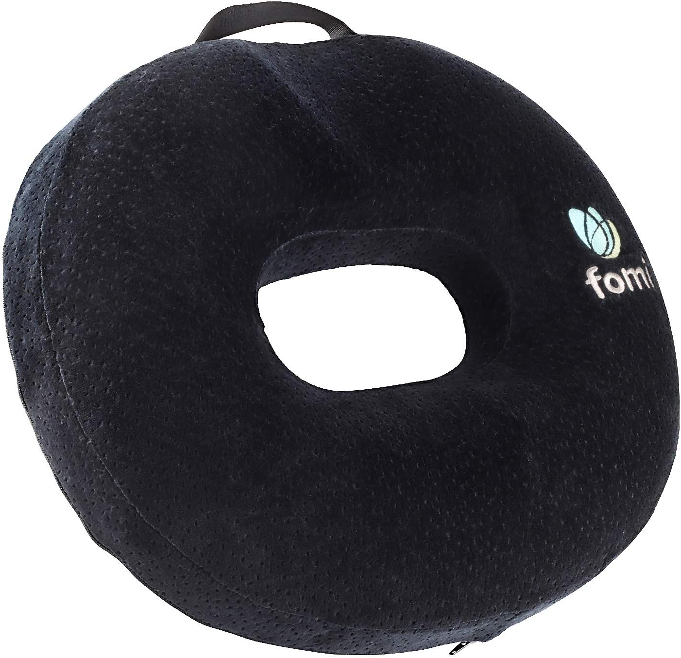 FOMI Extra Thick Donut Memory Foam Seat Cushion Care | 18" x 16" x 3.5" | Large Tailbone Pillow for Car, Truck, Office Chair, Wheelchair | Back, Bed Sores, Coccyx, Hemorrhoid, Sciatica Pain Relief: Home & Kitchen