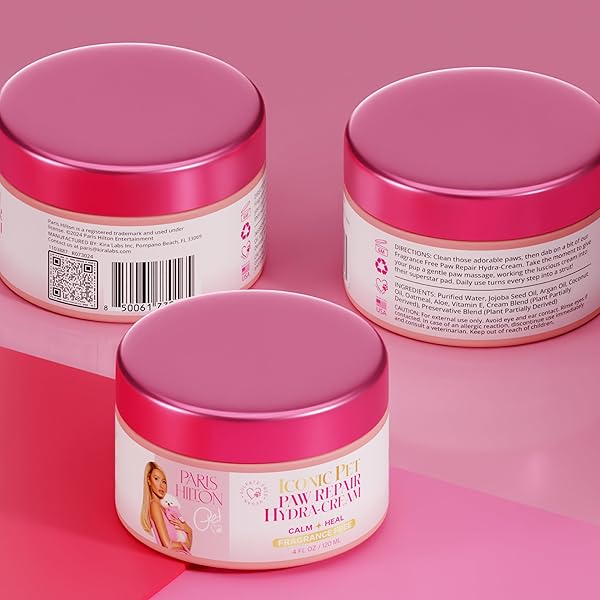 PARIS HILTON PAW REPAIR CREAM – SULFATE-FREE & FRAGRANCE-FREE, 120ML | HYPOALLERGENIC, NOURISHING DOG CREAM FOR SOFT, HEALTHY PAW PADS