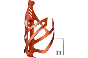 Corki Cycles Bike Water Bottle Holder Aluminum Alloy, Universal Bike Water Bottle Cage for Road, Mountain and Gravel Bikes -1 Pack - Orange