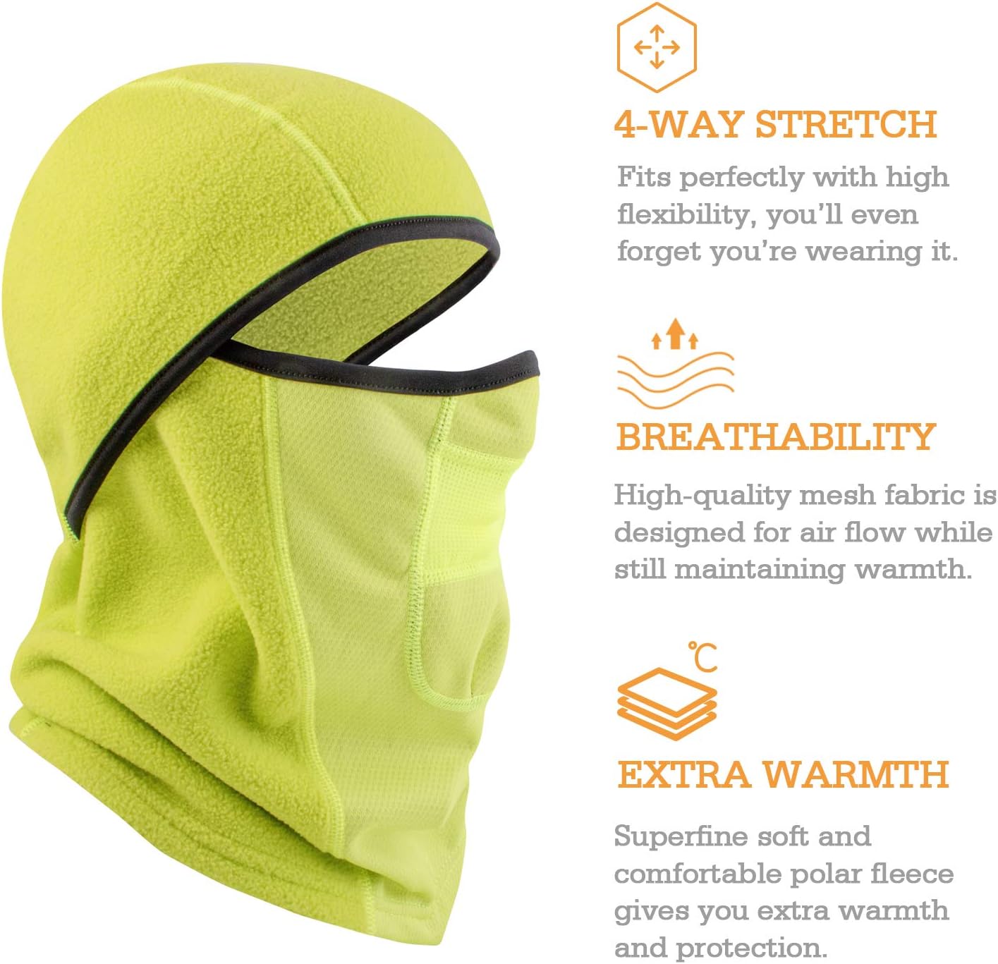 Download Amazon Com Astroai Ski Mask Winter Balaclava For Cold Weather Windproof Breathable Face Mask For Men Women Skiing Snowboading Motorcycle Riding Neon Yellow Automotive PSD Mockup Templates