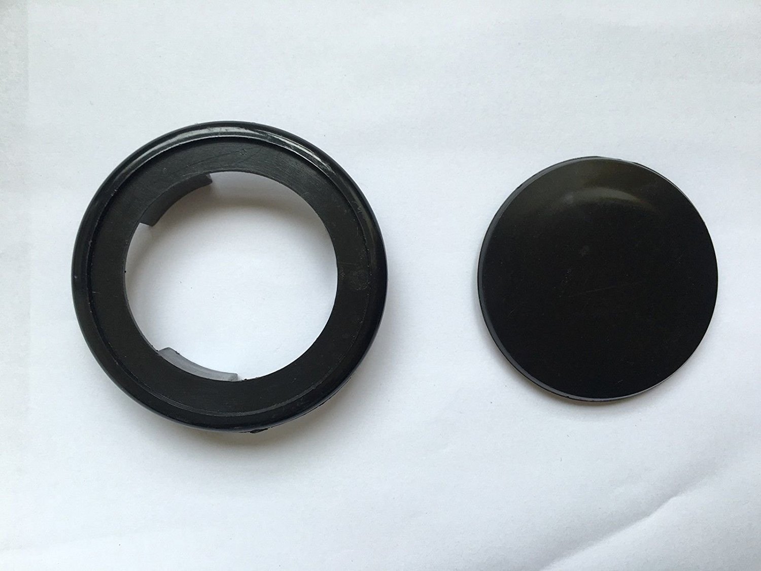 2.2'' Umbrella Hole Ring Cover Set for Glass Outdoors Patio Table Black