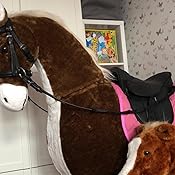 HKM Gebisslose Trense mit Zügeln Funny Horses 9209 - Spielzeugtrense Halfter für Holzpferd und