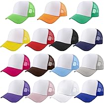 SGBETTER 18 Pack Child DIY Sublimation Trucker Caps Blank Trucker Hat