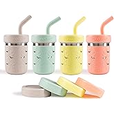 Pandaloo® Smoothie Cups for Kids - Stainless Steel Toddler Tumbler with Straw, Sippy Cup for Smoothies - BPA-Free, Toddler Snack Cups, 10 oz