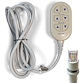 1115290 for Invacare Remote Fits 5410IVC 5490IVC Full Electric Homecare Bed | 6-Button Handheld Pendant Remote, 6 way 10-Pin Phone Style Connector Controller Medical Bed Control Box Part 3-Year Warr-anty