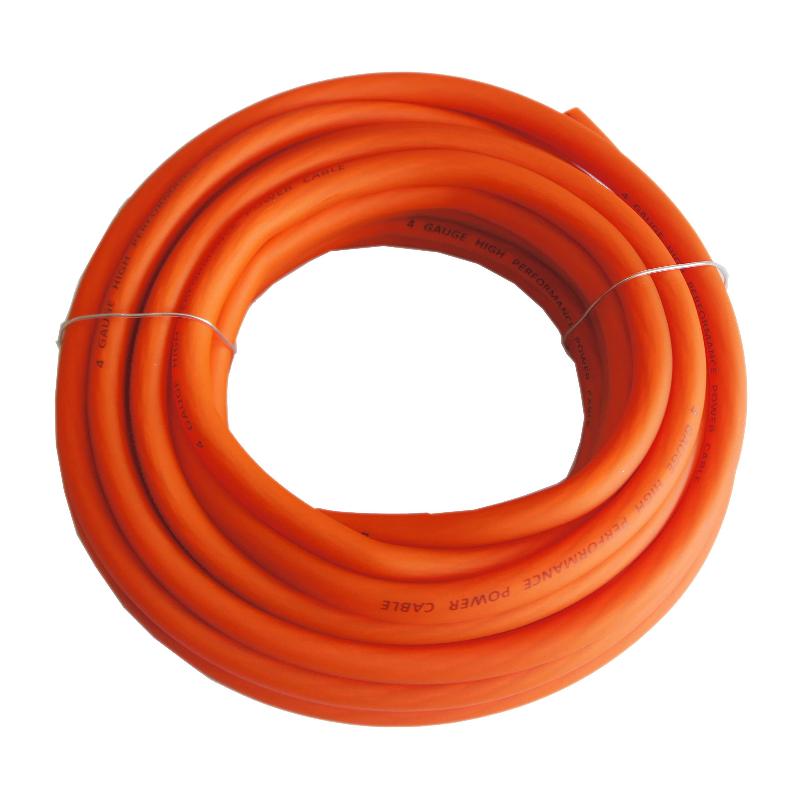 RD True 4 Gauge AWG CCA 25ft Orange Power Wire Soft
