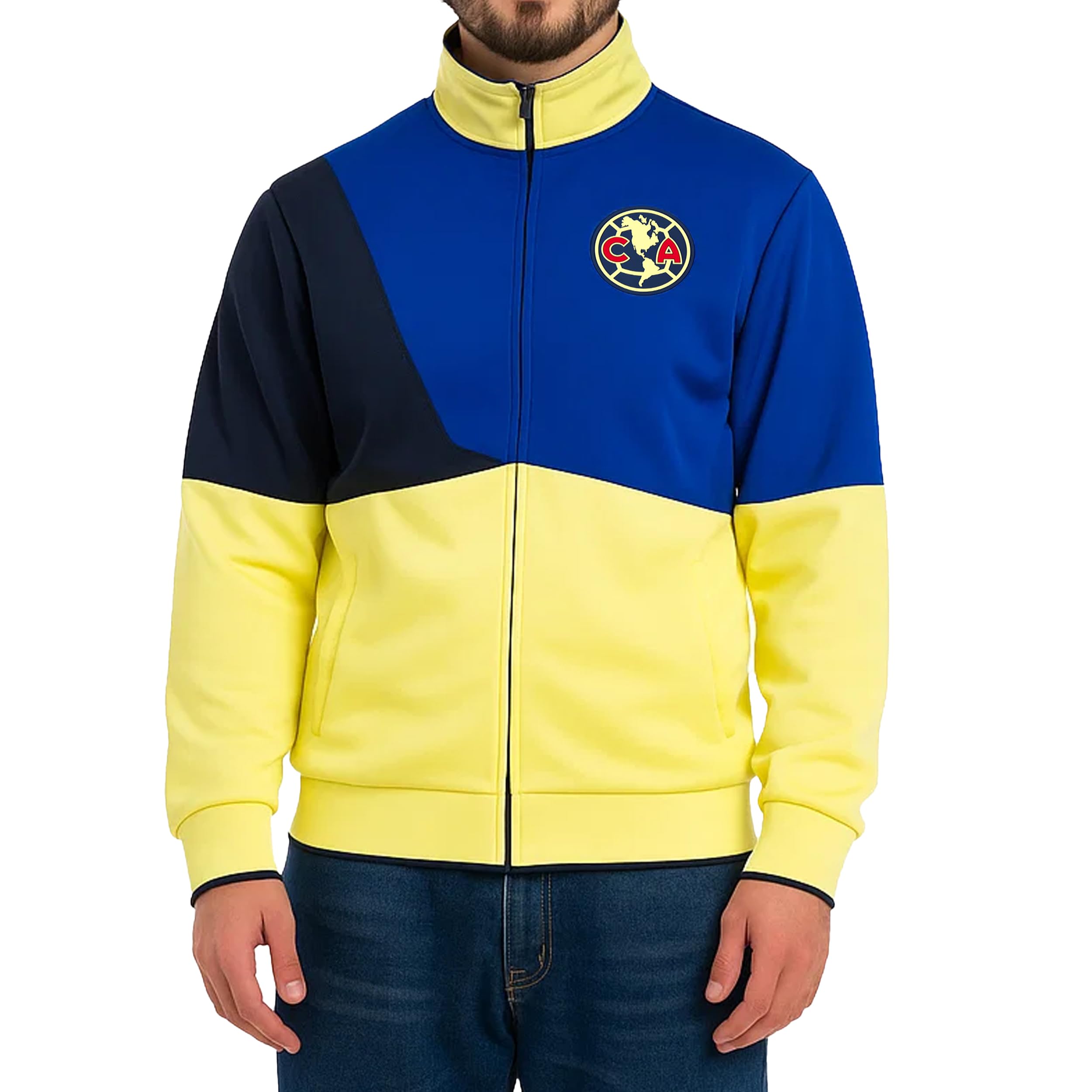 Icon Sports Officially Licensed Club America Soccer Track Jacket - Unisex Adult - CA55TJ Yellow S Image
