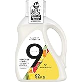 9 Elements Liquid Laundry Detergent, Citrus Scent, Vinegar Powered, 92 fl oz, 1 count