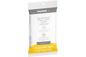 Medela Quick Clean Wipes for On-the-Go Cleaning of Breast Pumps, Accessories, and Various Surfaces, Plant-based, Resealable, 