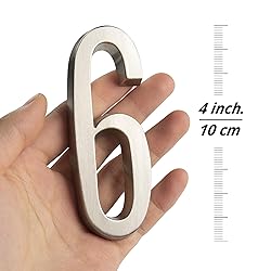 HASWARE 4 Inch Self Adhesive House Number, Modern