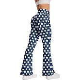MAX TSOLMON Women American Flag High Waist Flared Leggings, USA Bell Bottom Yoga Pants, 4th of July Workout Leggings