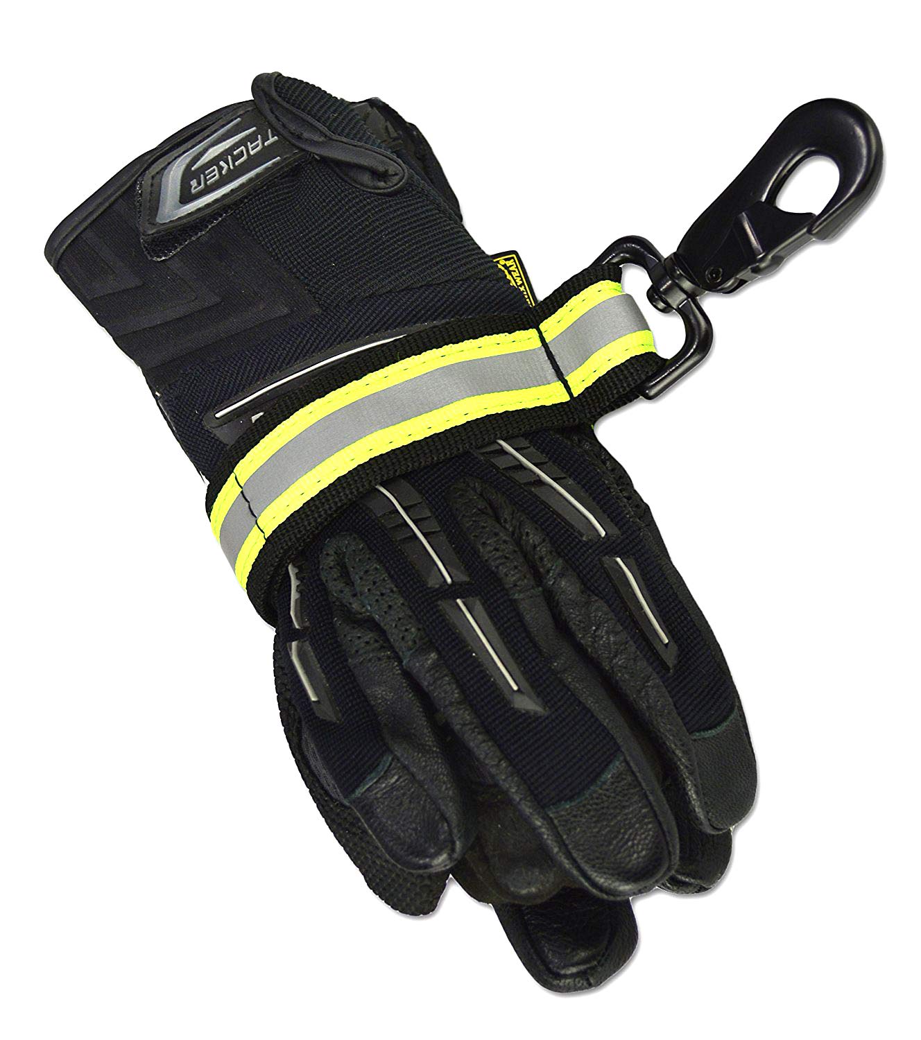 Wommty Heavy-Duty Reflective Firefighter Turnout Gear Glove Strap with Button