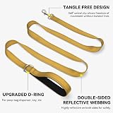 Joytale Padded Handle Dog Lead Double-Sided Reflective Nylon 1.2m Khaki view 5