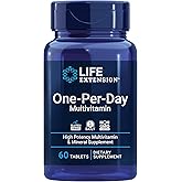 Life Extension One-Per-Day Multivitamin ��� Packed with Over 25 Vitamins, Minerals & Plant Extracts, Quercetin, 5-MTHF Folate & More – 1-Daily, Non-GMO, Gluten-Free – 60 Tablets