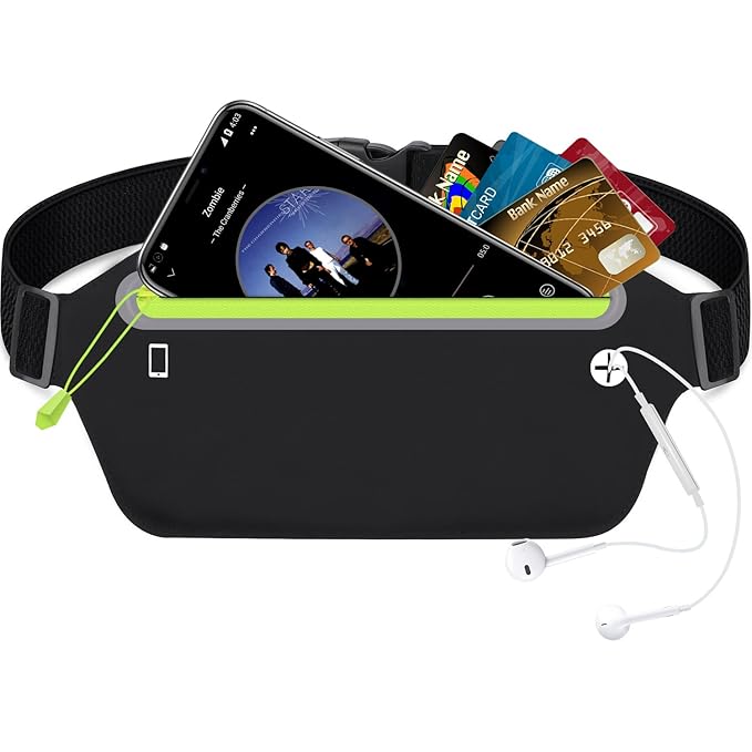 Linkax Sport Hüfttasche Bauchtasche Gürteltasche leichte Wasserdichte Laufgürtel Lauftasche mit Kopfhöreranlass für alle Hand