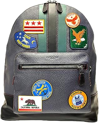 Amazon コーチ Coach バック リュック デイパック メンズ アウトレット レザー ミリタリーパッチ ヴァーシティ バックパック F Qbny ﾈｲﾋﾞｰﾏﾙﾁ コーチ Coach メンズ Coach コーチ メンズ