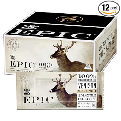 Epic Natural Grass Fed Venison Bars