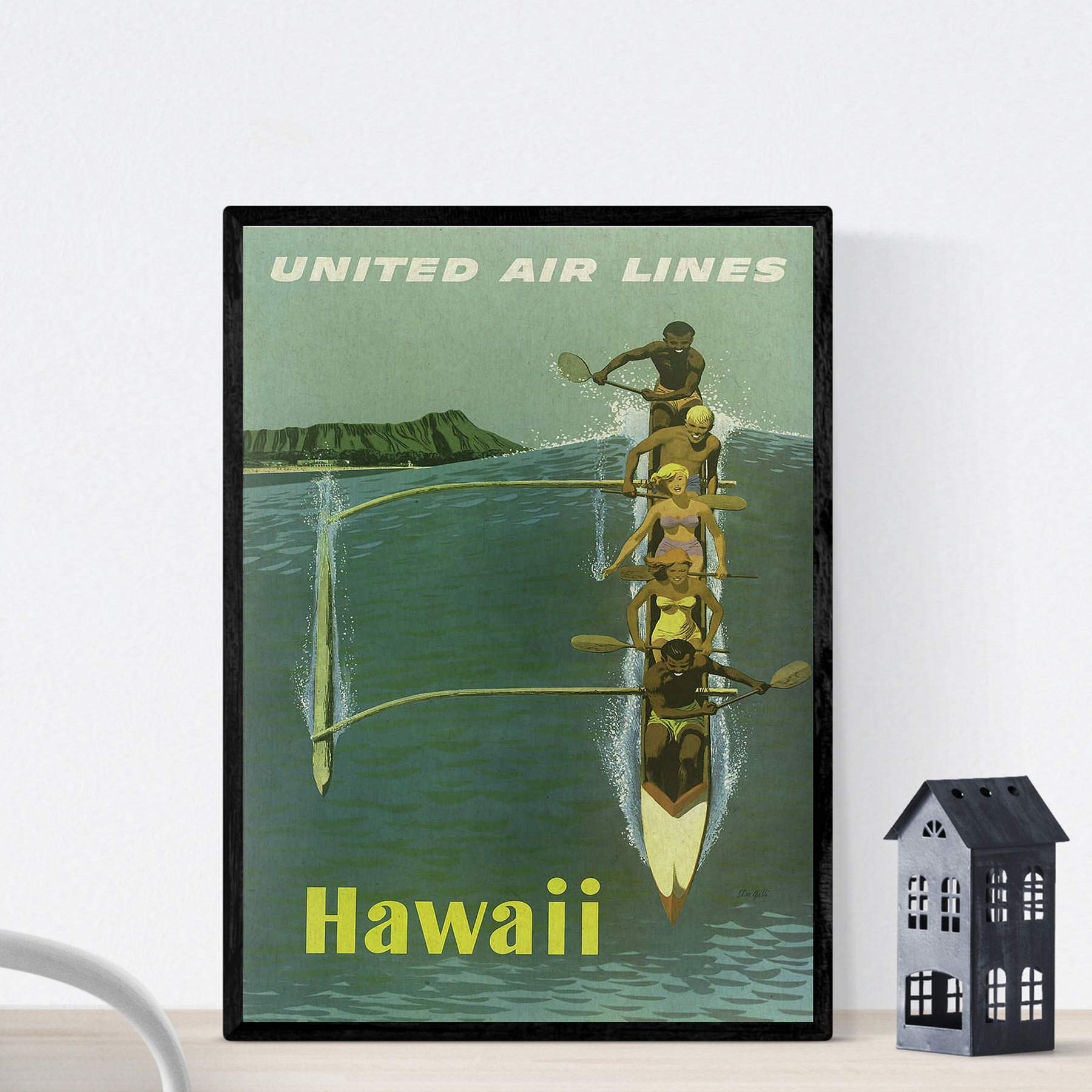 Nacnic Vintage Poster Vintage Poster Kayak in Hawaii. A4 size