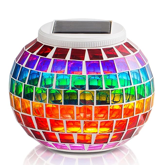 GRDE® Mosaik Solar Lampen Weihnachtsleuchten Gartenleuchten Garten