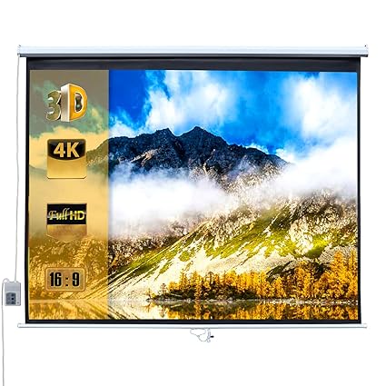 Electric Motorized Projector Screen 100 Inch 16 9 Wall Ceiling