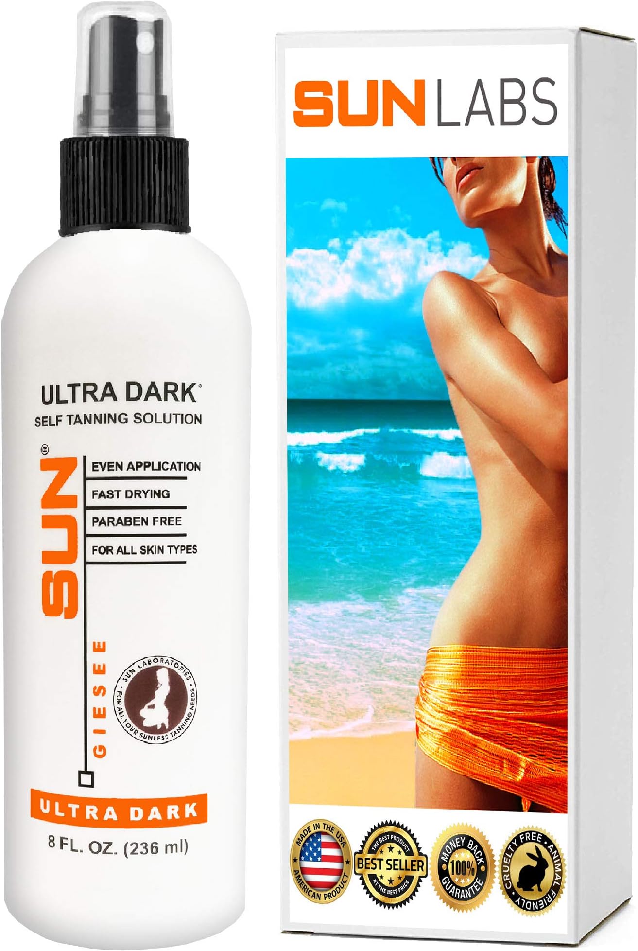 Sun Laboratories Self Tanning Spray - Ultra Dark - 8 oz Bottle