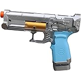 Soft Foam Dart Blaster,Soft Bullets Pistol Toys Gun for Adults, Boys (Ages 8+) with Magazine & 20 Half-Length Darts, Toy Pistol Blaster 65 ft Range (Silver)