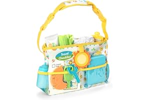 Melissa & Doug Mine to Love Travel Time Play Set for Dolls with Diaper Bag, Bottle, Sunscreen, More (17 pcs) Baby Doll Access