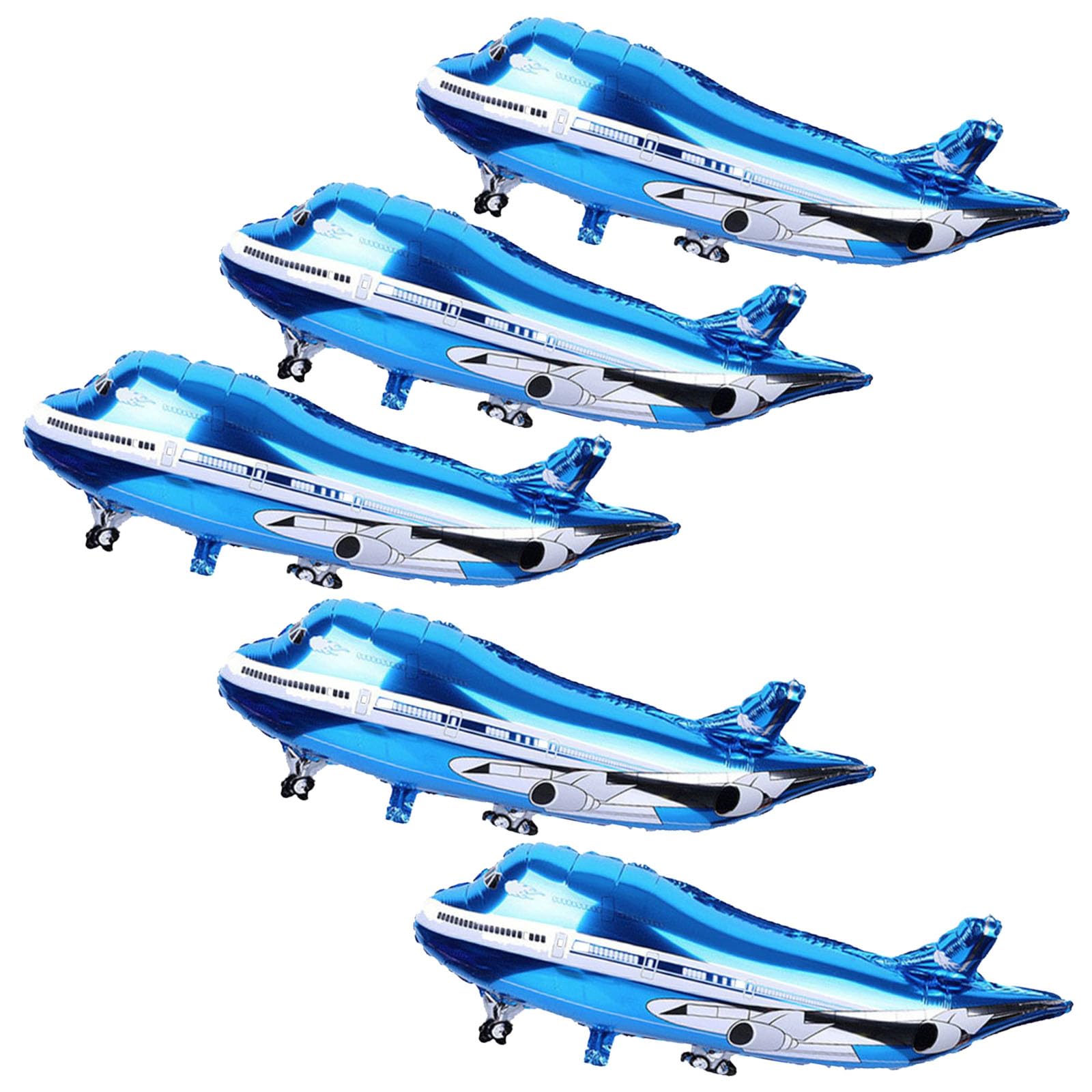 Photo 1 of GOTPASS Airplane Balloons Passenger Plane Foil Mylar Balloons for Baby Shower Birthday Aviation Themed Party Decorations(5 pcs)
