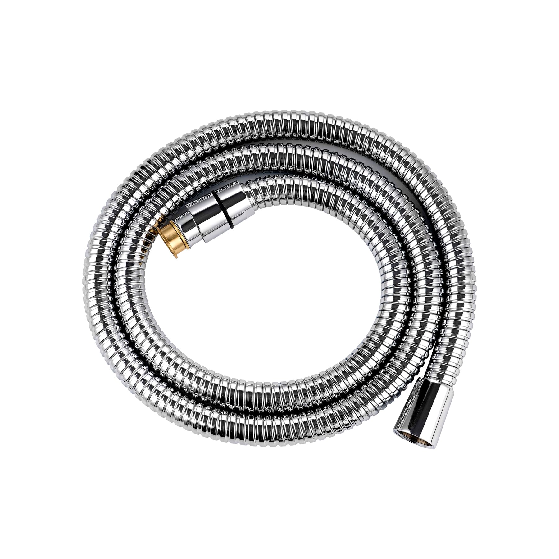 Hibbent 1.25m Shower Hose-10mm(Inner) Large Bore Shower Hose,Super Low Water Pressure Boosting Shower Hoses with Chrome, Universal Anti-Kink ,Leak-Proof and Anti-Twist