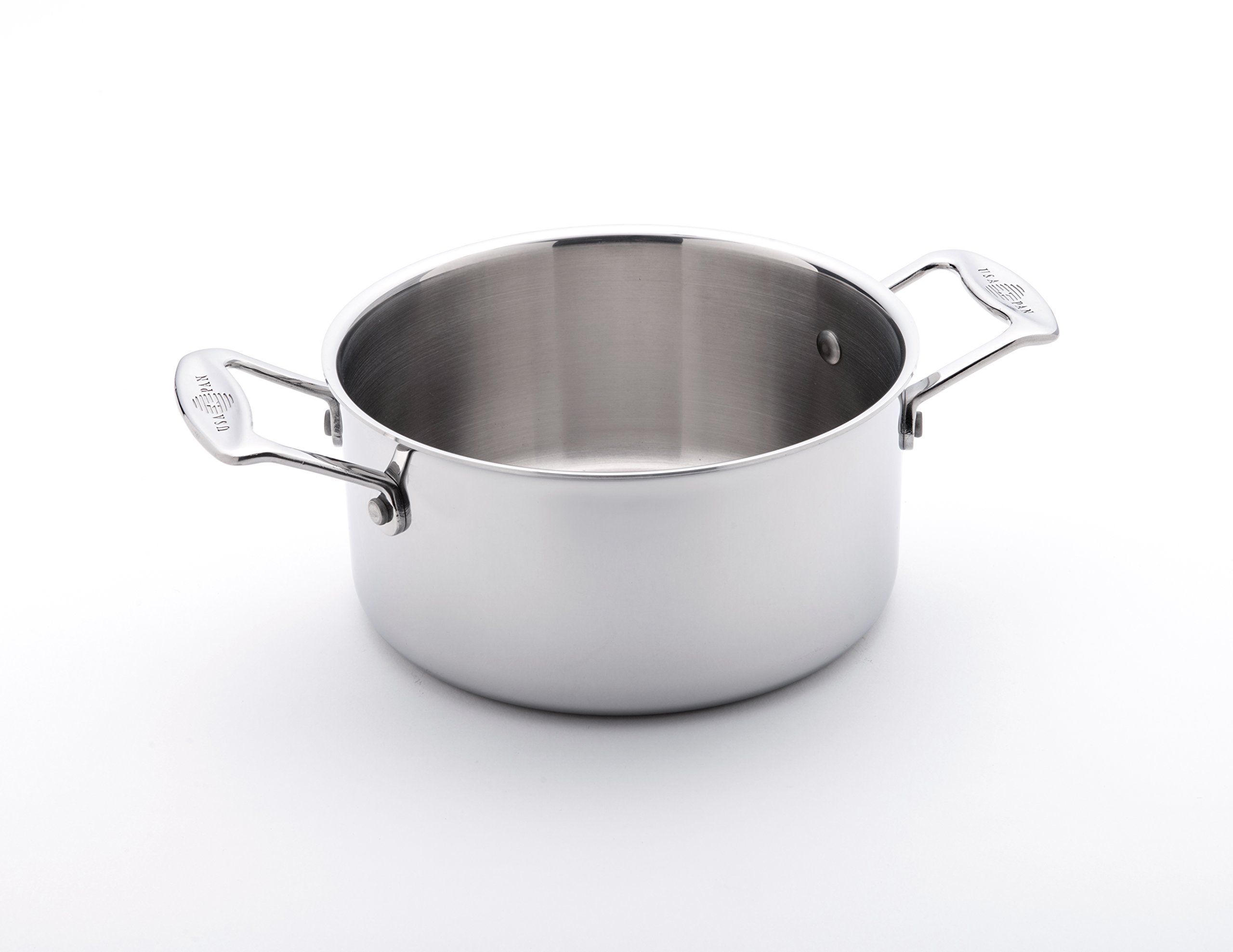 USA Pan 1510CW1 Cookware 5Ply Stainless Steel 3 Quart Stock Pot with