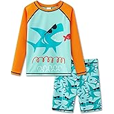 UMELOK Boys' Rash Guard Swim Set