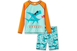 UMELOK Boys' Rash Guard Swim Set
