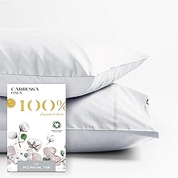 Carressa Linen 100% Organic Cotton Queen Pillow