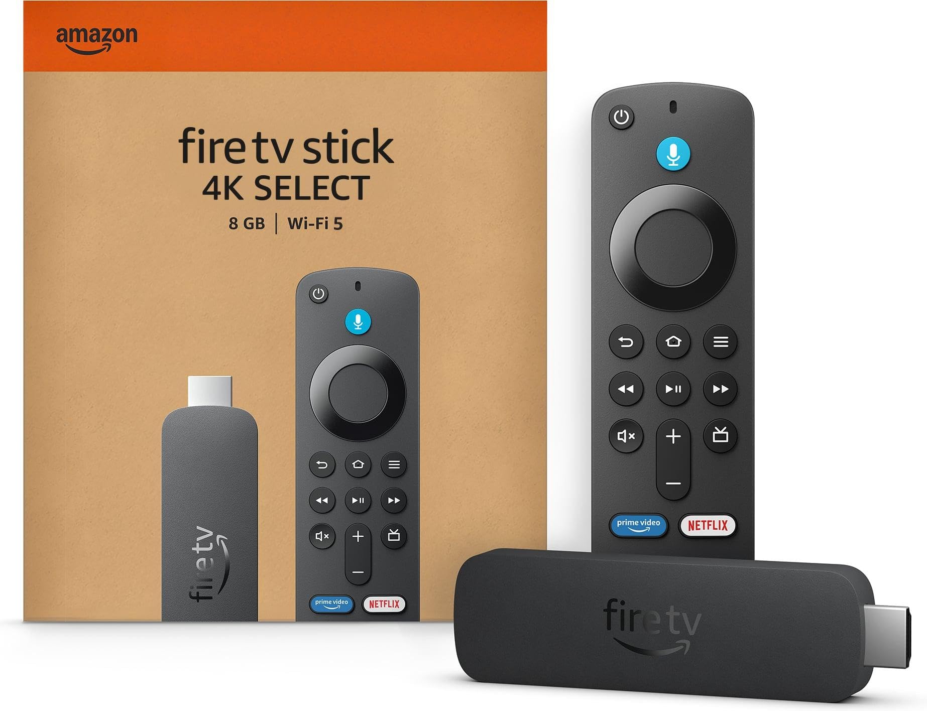 Amazon Fire TV Stick 4K Select (última generación): comienza a reproducir contenido 4K en streaming, ve cientos de miles de películas y episodios de series, encuentra series más rápido con Alexa+
