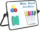 Yibaijia Dry Erase Whiteboard A4 Double Sided with Pens Eraser Magnets Bracket view 1