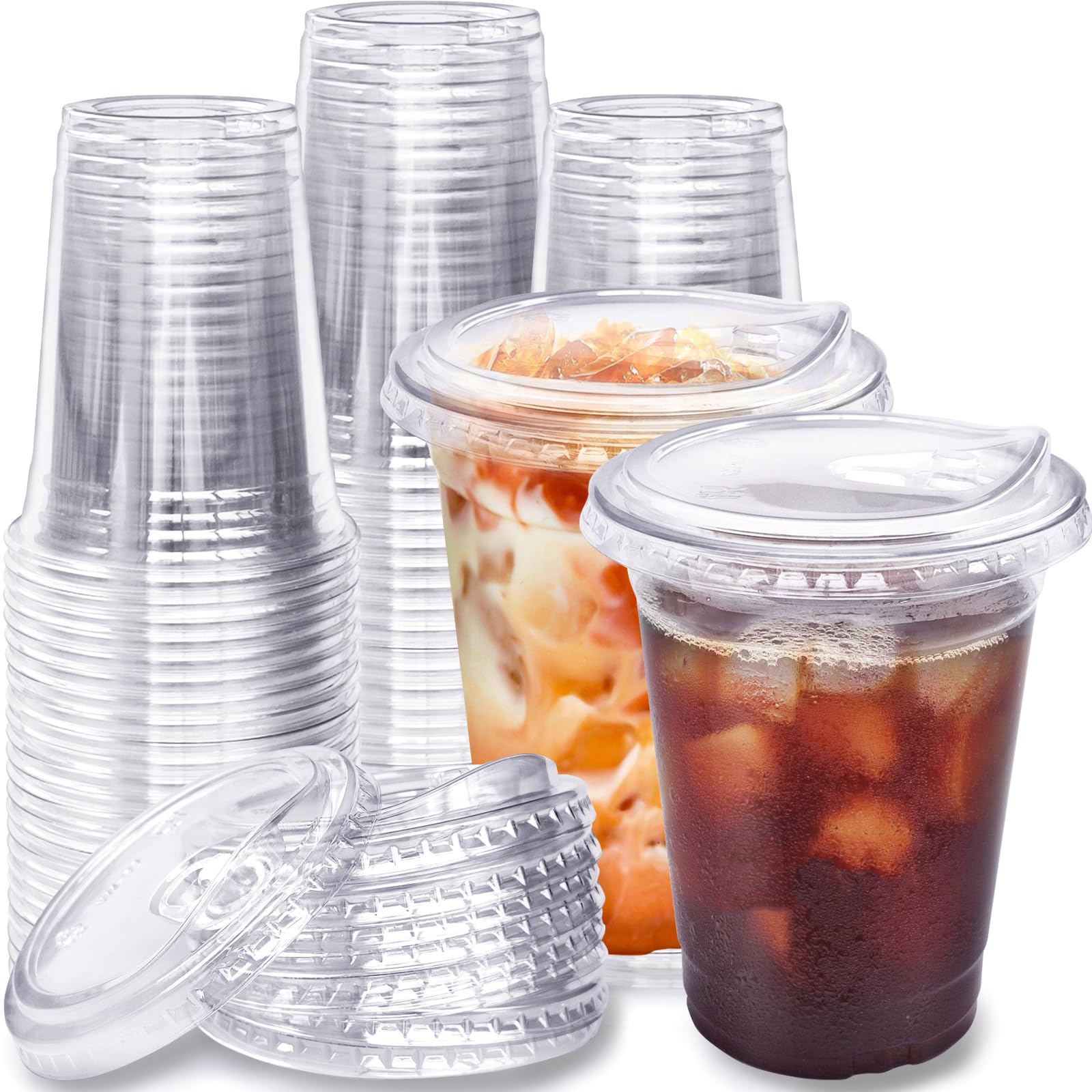 Qinsihwn 16 Oz Plastic Clear Cups with