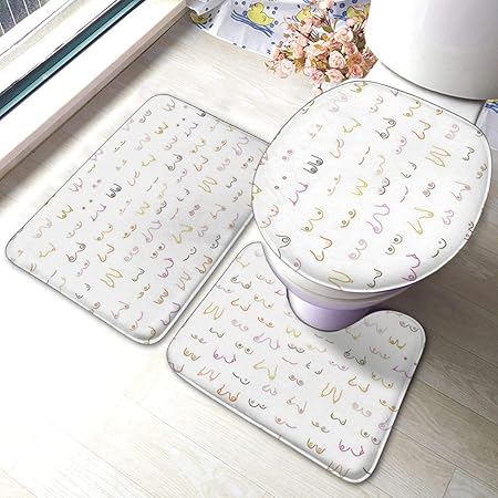 Alle Brüste sind schöne Badezimmerteppiche und -matten-Sets 3-teilige