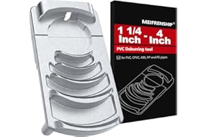 MEIFRENSHIP Deburring Tool for PVC Pipe,PVC Deburring Tool,Perfectly Made PVC Chamfer Tool,Deburrs Six Pipe Sizes: 1-1/4 Inch - 4-Inch，PVC Pipe Reamer with Sharp Blade,PVC Chamfering Tool.