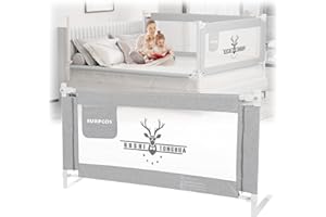 SURPCOS Bed Rails for Toddlers -New Upgraded Extra Long Bed Guardrail for Kids Great Fit for Twin, Double, Full-Size Queen & King Mattress (One Side 78.7 x 26 Inch, Buck)
