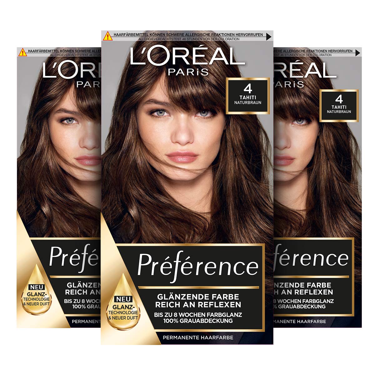 l oreal paris preference 4 naturbraun tahiti 3er pack 3 x 183 g