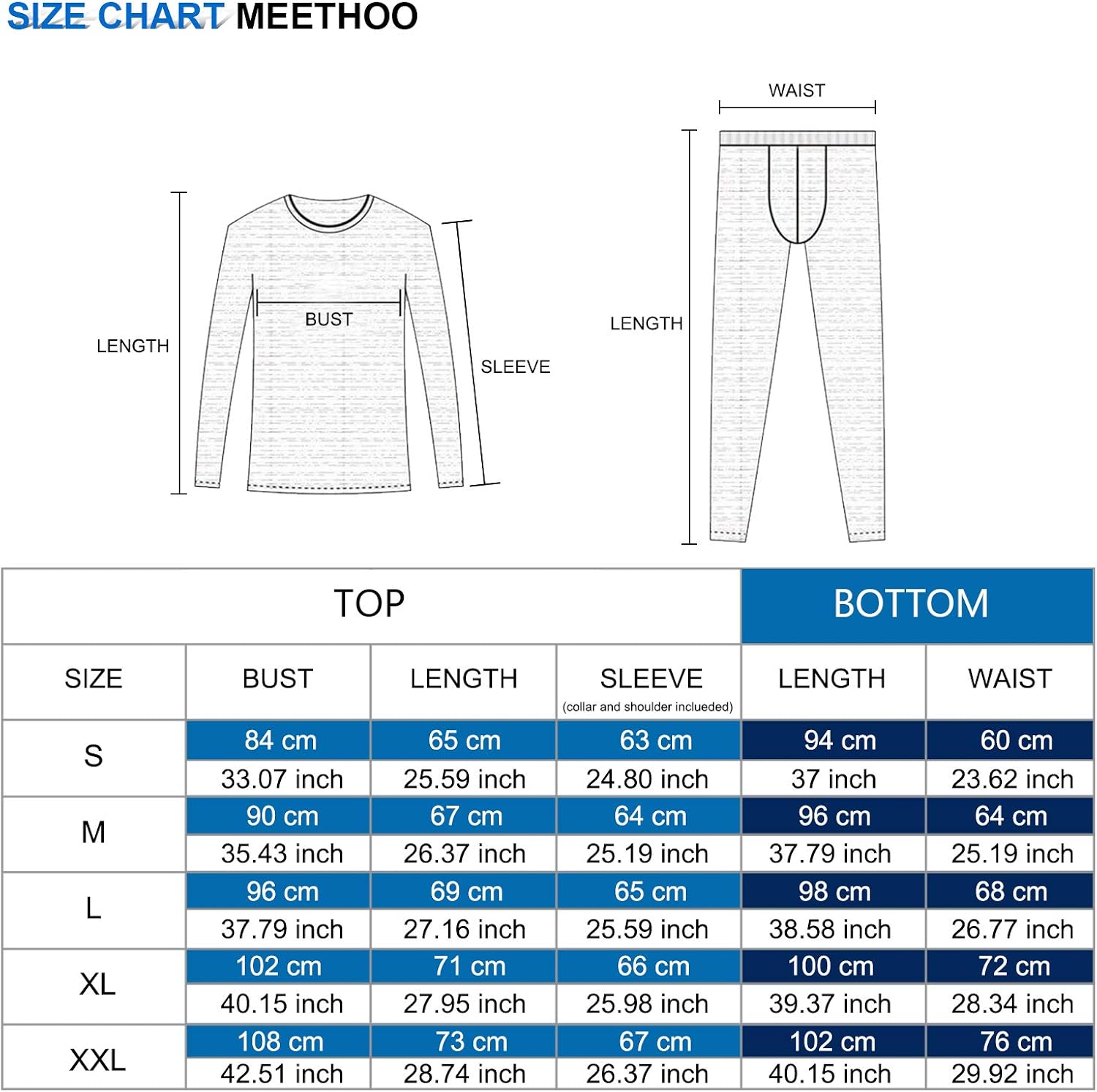 MeetHoo Men’s Thermal Underwear Set, Compression Base Layer Sports Long Johns Fleece Lined Winter Gear Running Skiing at  Men’s Clothing store