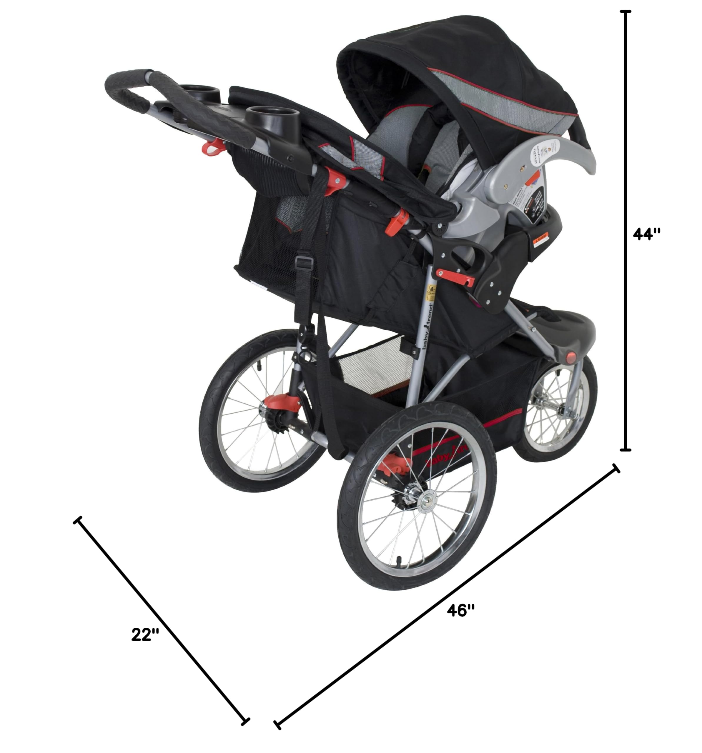 Baby Trend Expedition® Jogger Travel System with EZ Flex-Loc® Infant Car Seat, Millenium
